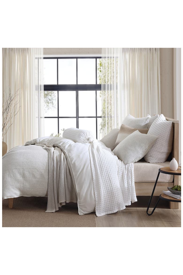 Pure Rib Duvet Cover & Sham Set, Alternate, color, HEATHERED GREY