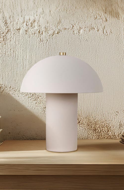 Brightech Alba 10" Cream Ceramic Led Desk Lamp In White
