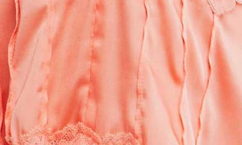 Free People Lace Trim Satin Mini Slipdress In Pink