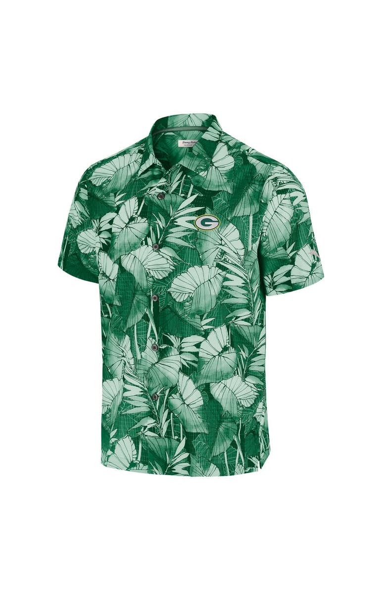 Tommy Bahama Men's Tommy Bahama Green Green Bay Packers Big & Tall Coast Nuevo Fronds IslandZone Button-Up Shirt, Alternate, color, 