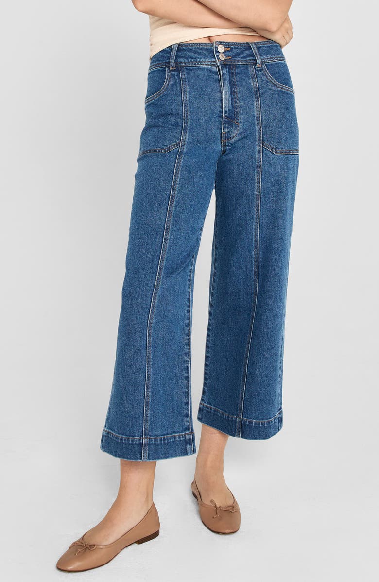 Unpublished Gemma Cruise High Waist Crop Wide Leg Jeans, Main, color, 