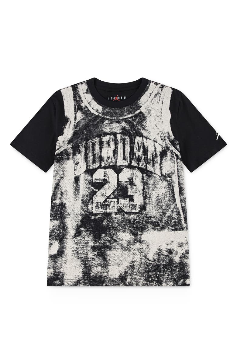 Jordan Kids' MVP Trompe l'Oeil T-Shirt, Main, color, Black