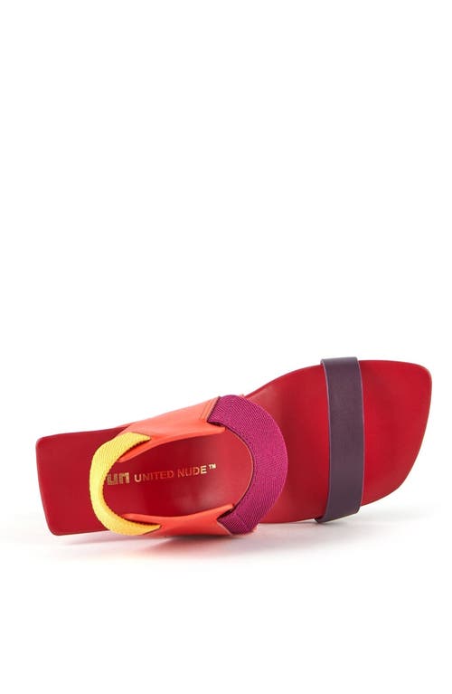 United Nude Loop Reiki Hi Sandals In Red