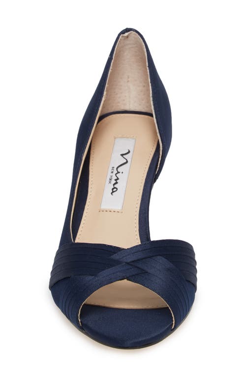 Nina Contesa Open Toe Pump In Blue
