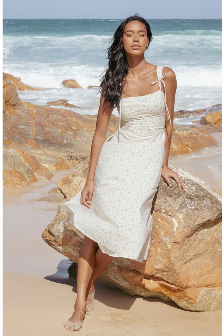 Clarissa Midi Dress, Alternate, color, WHITE BETTY