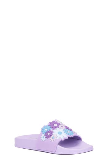 Olivia Miller Kids' Daisy Slide Sandal In Purple