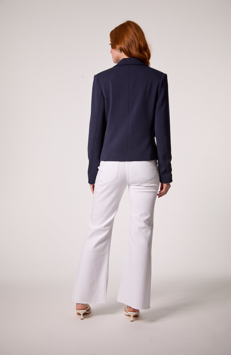 BLUE REVIVAL Kasey Hooded Blazer, Alternate, color, Navy