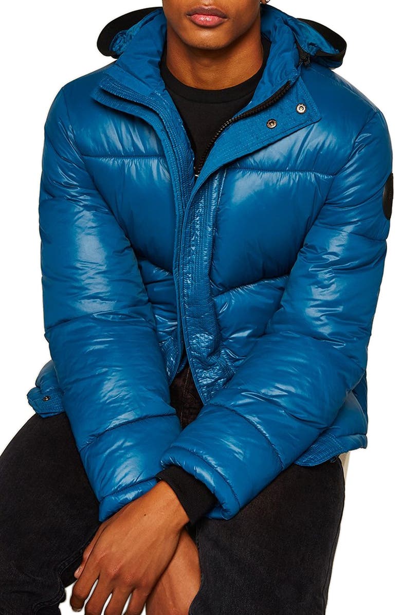 Topman Puffer Jacket, Main, color,