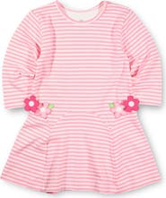 Florence Eiseman Stripe Knit Dress With Flowers