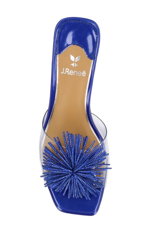 J. Reneé Ozara Slide Sandal In Clear/royal