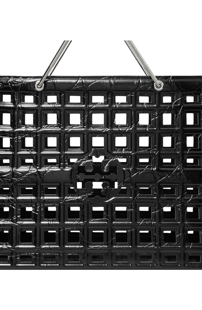 Tory Burch Ella Croc Embossed Leather Shopping Basket Tote, Alternate, color,