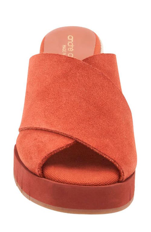 Andre Assous André Assous Filo Sole Motion Espadrille Wedge Slide Sandal In Brick