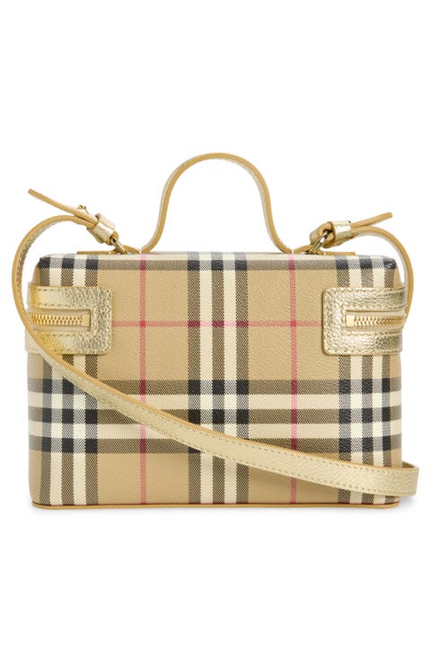 Check Coated Canvas Vanity Case