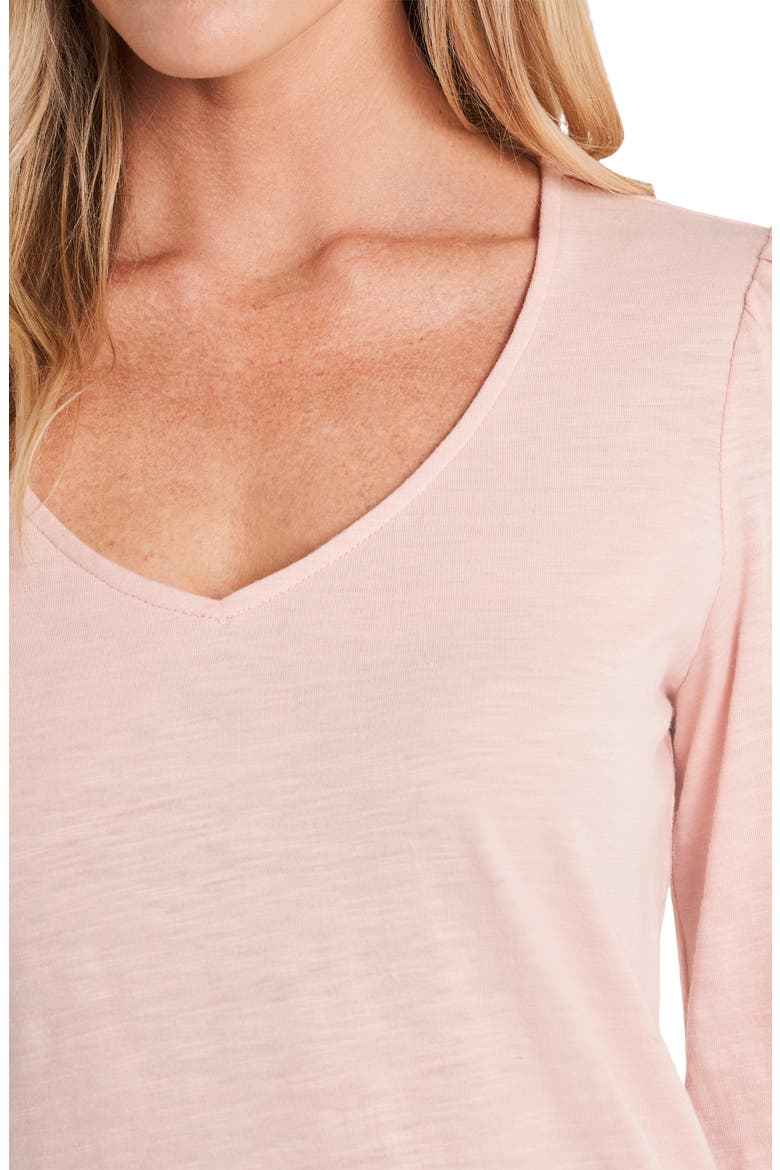 Tie Sleeve V-Neck Knit Top, Alternate, color, KITTEN PINK
