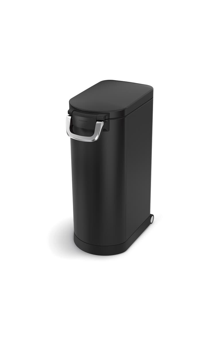 simplehuman x-large pet food can, Main, color, Matte Black