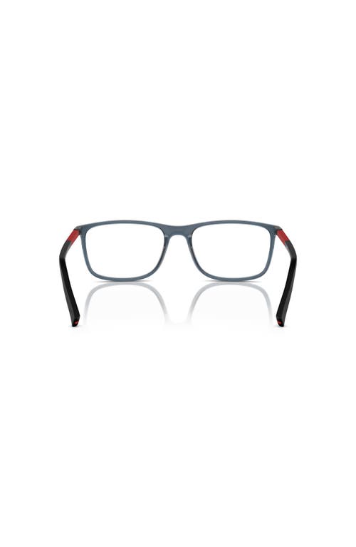 Prada Linea Rossa 57mm Rectangle Optical Glasses In Multi