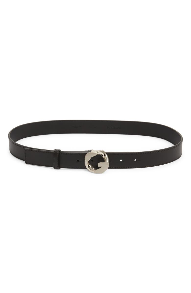 Givenchy G-Chain Buckle Leather Belt, Main, color, 