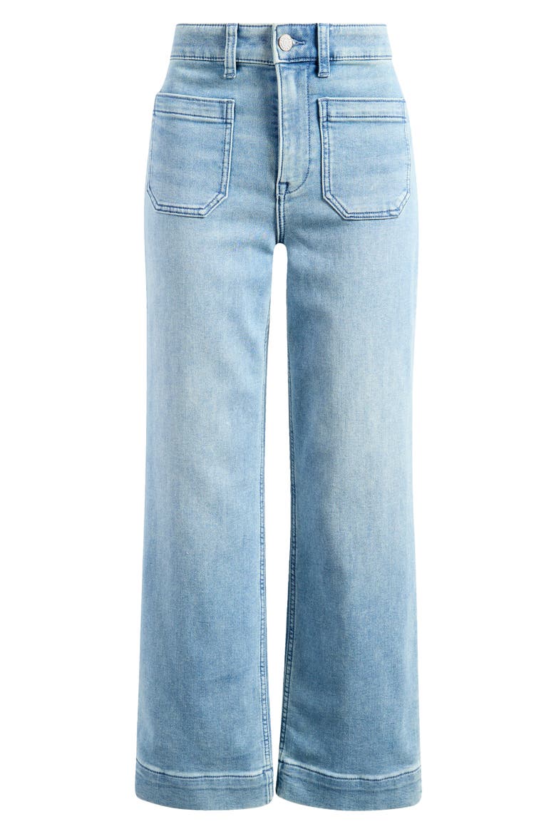 Ankle Length High Waist Stretch Terry Pants, Alternate, color, EASTERN SHORE WASH