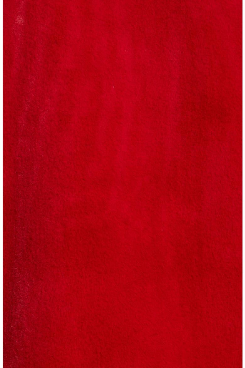 Faux Beaver Fur Coat, Alternate, color, RED
