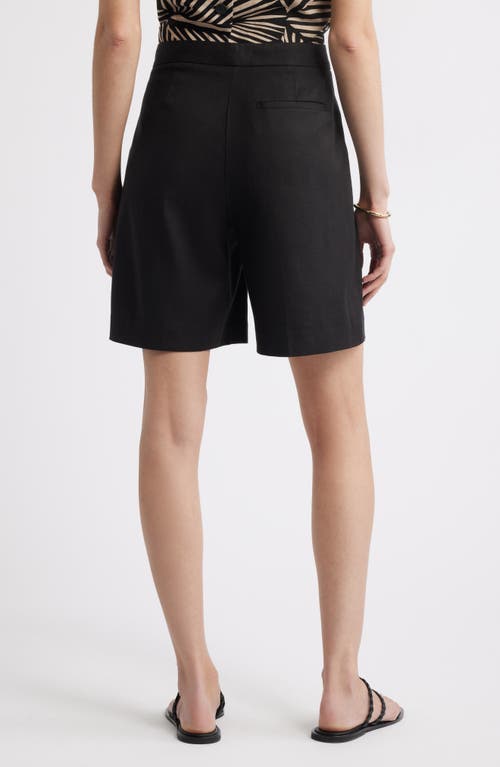 Nordstrom Pleated Linen Blend Shorts