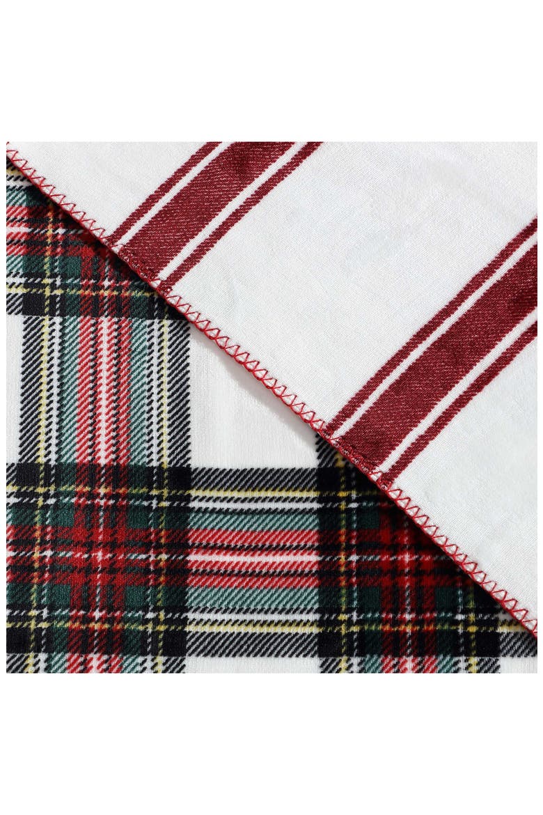 Hillcrest Plaid Microfiber Throw Blanket, Alternate, color, MEDIUM / DARK RED