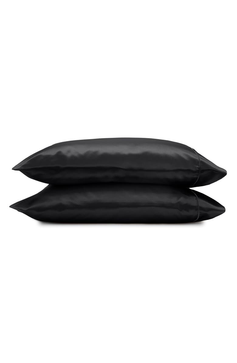 Martex Elegance Satin Sheet Set, Alternate, color, Black