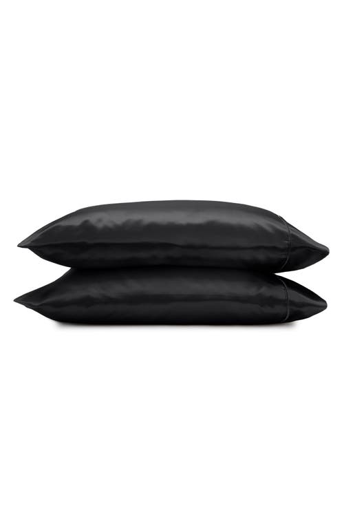Martex Elegance Satin Sheet Set In Black