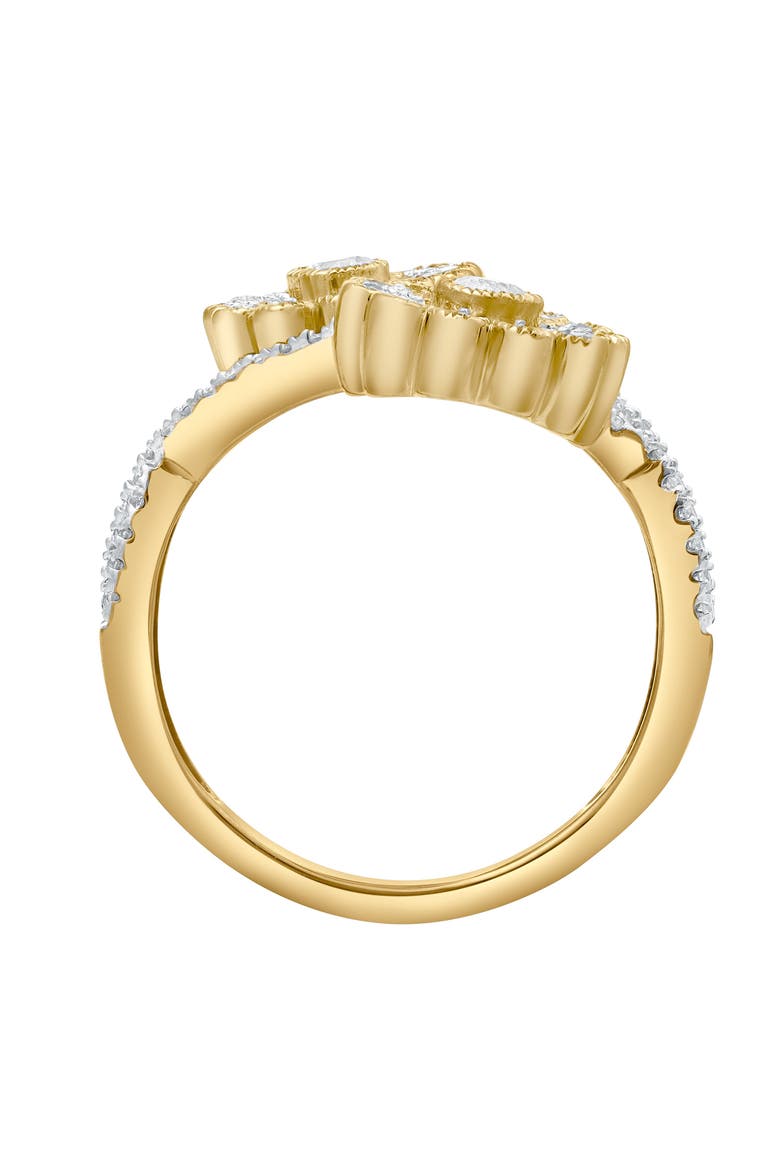 Petals of Promise 0.50 Ct Natural Diamond 10K Gold Ring, Alternate, color, 10K Yellow Gold