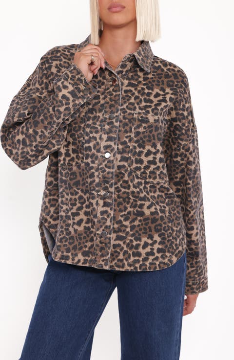 Elias Leopard Print Denim Jacket