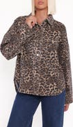 Petal & Pup Elias Leopard Print Denim Jacket