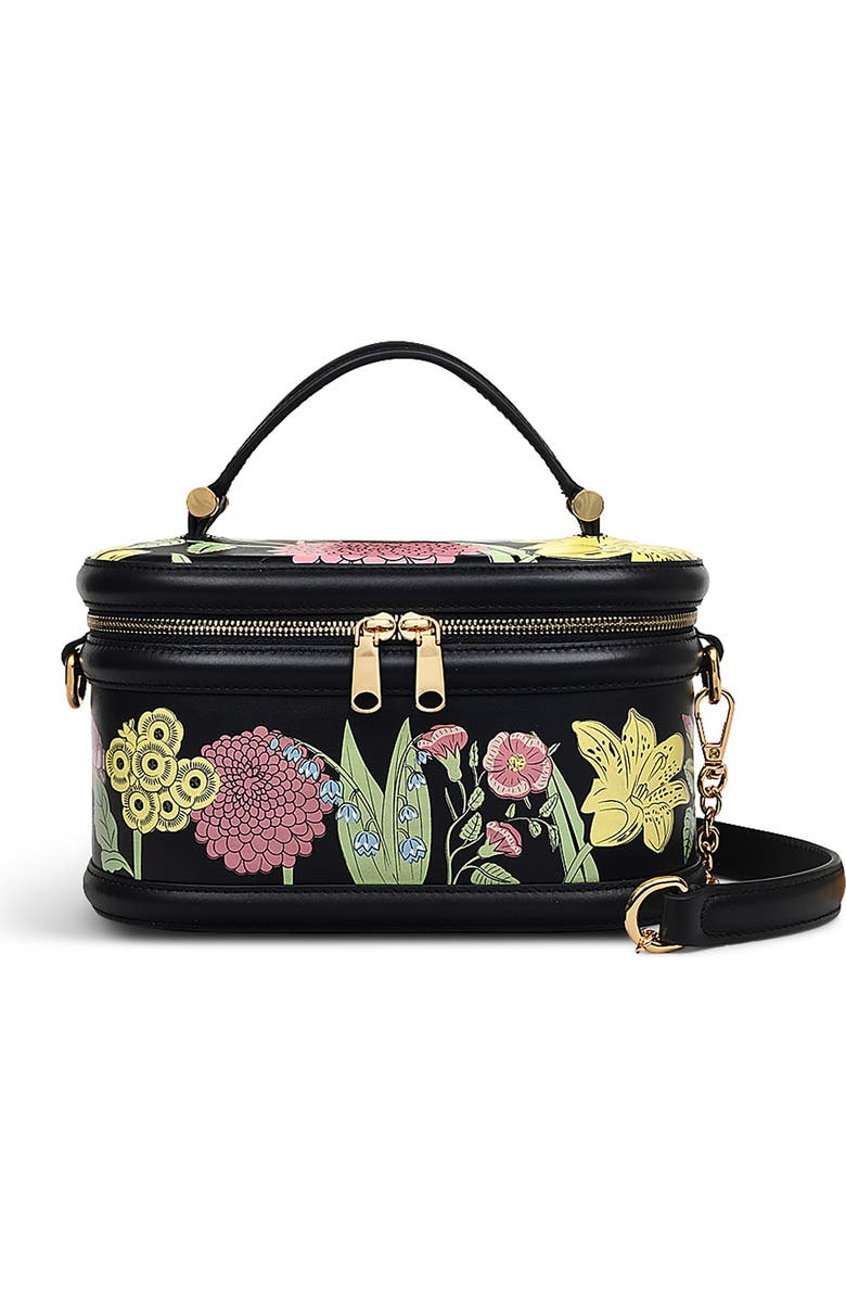 Radley Small Royal Horticultural Society Zip Around Crossbody Bag, Main, color, Black