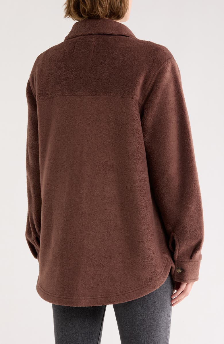 Thread & Supply Polar Fleece Shacket, Alternate, color, Choco