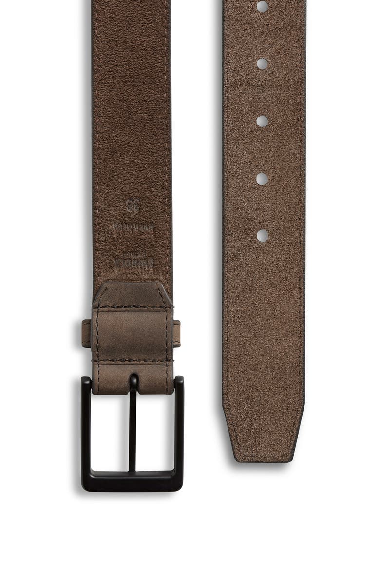 Shinola Utility Nubuck Leather Belt, Alternate, color,