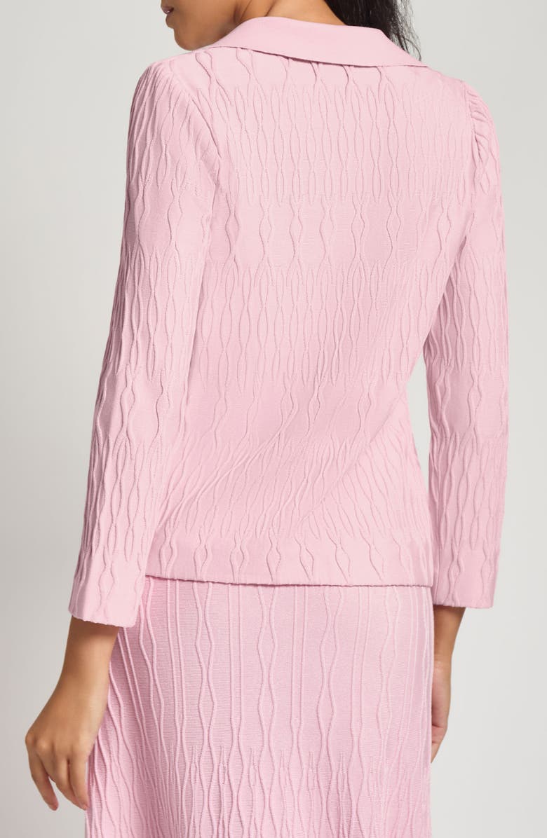 Misook Heritage Fit Raised Geometric Jacquard Sweater, Alternate, color, 