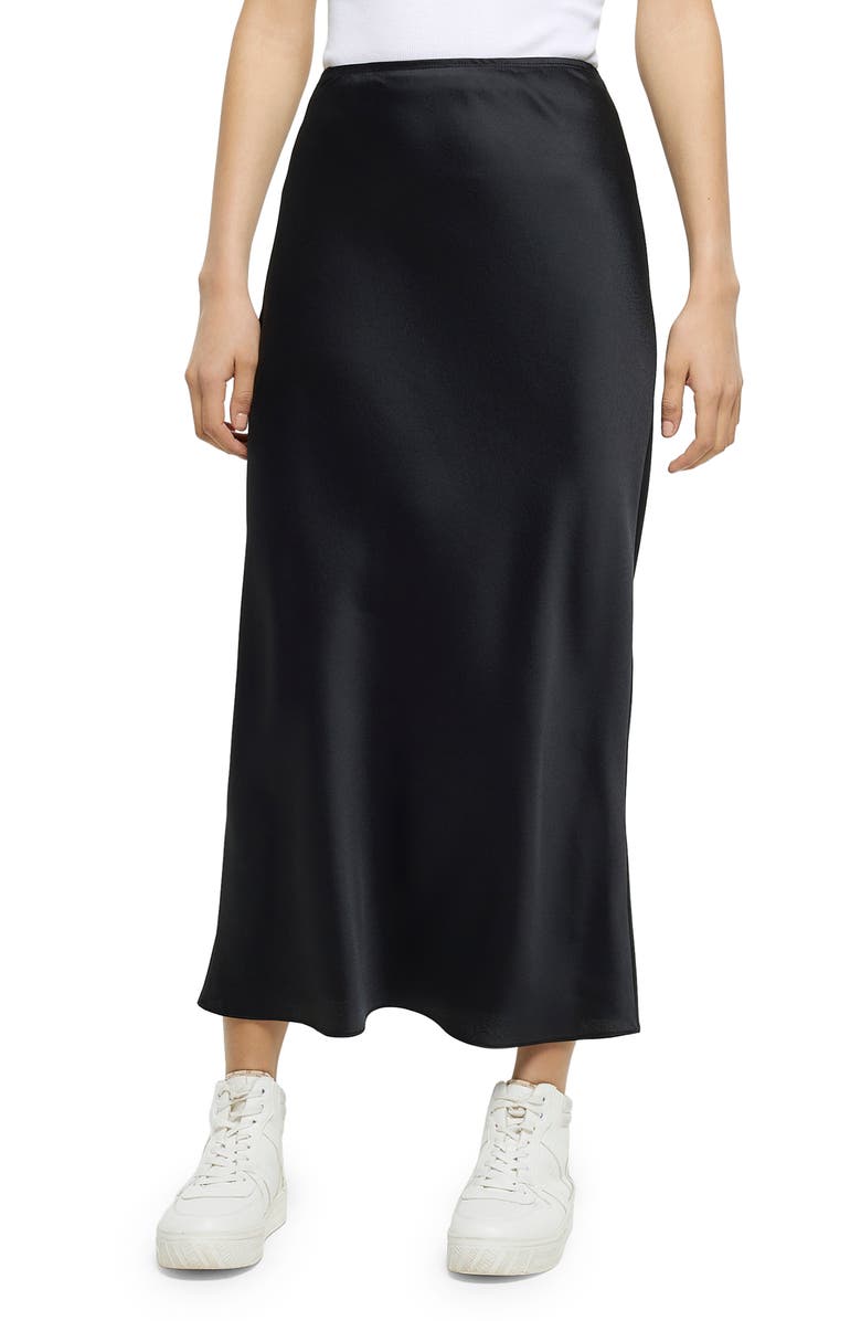 River Island Bias Cut Satin Maxi Skirt, Main, color,