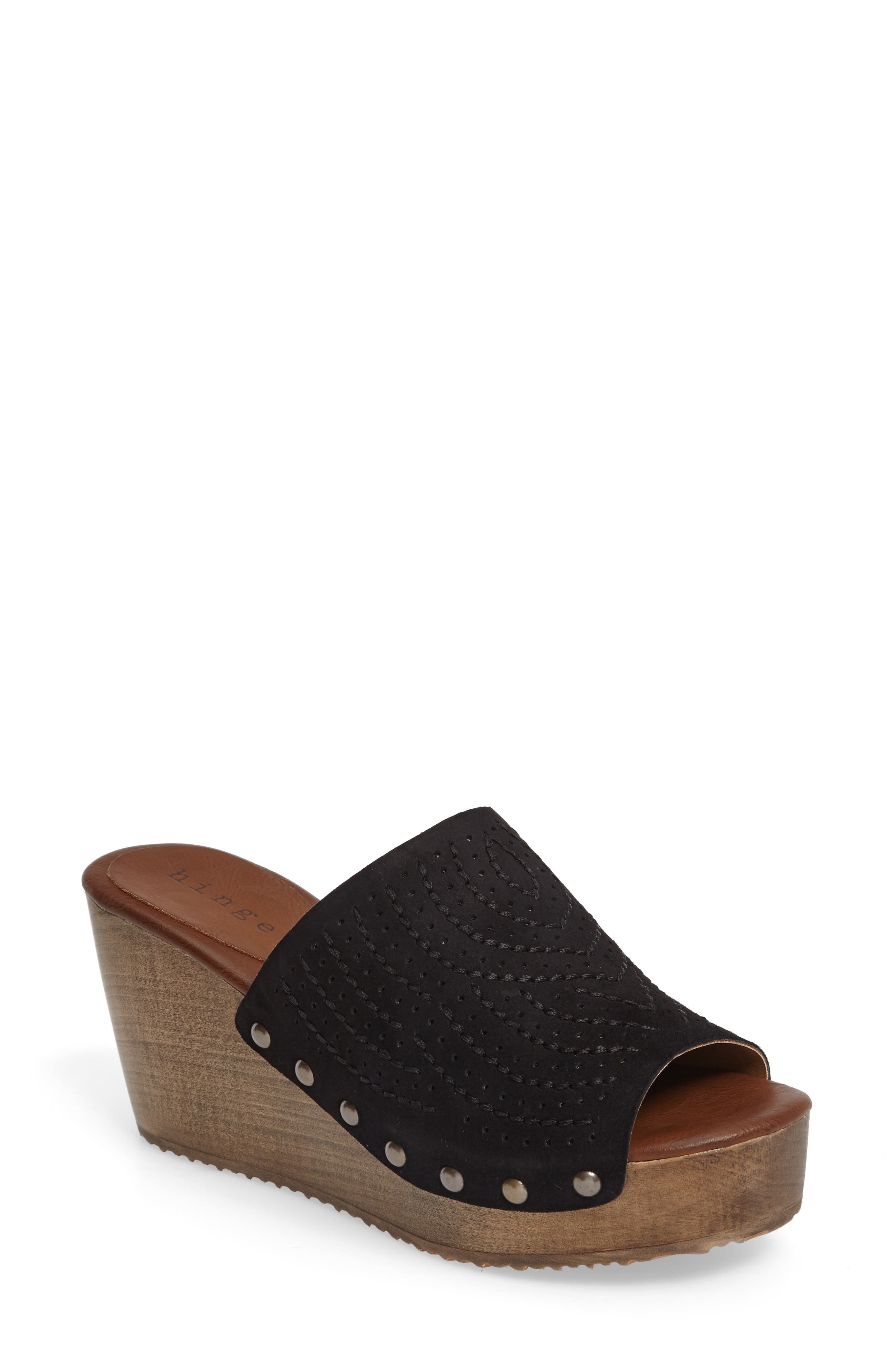Hinge Agitha Platform Wedge Sandal, Main, color, 