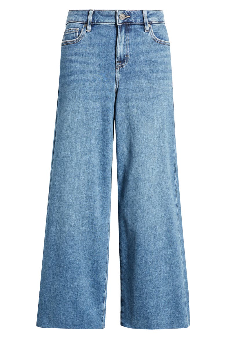 Clean Hem High Waist Wide Leg Jeans, Alternate, color, MEDIUM WASH