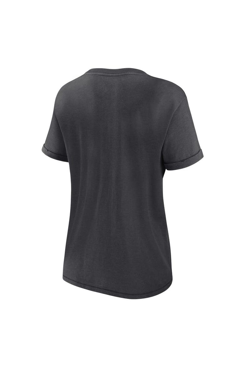Women's Fanatics Branded Charcoal Las Vegas Raiders Hit Snow Washed T-Shirt, Alternate, color, Charcoal