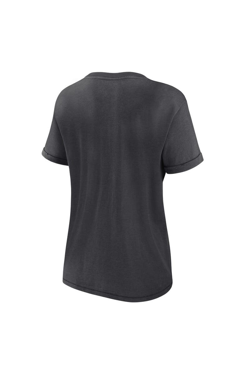 FANATICS Women's Fanatics Branded Charcoal Las Vegas Raiders Hit Snow Washed T-Shirt, Alternate, color, Charcoal