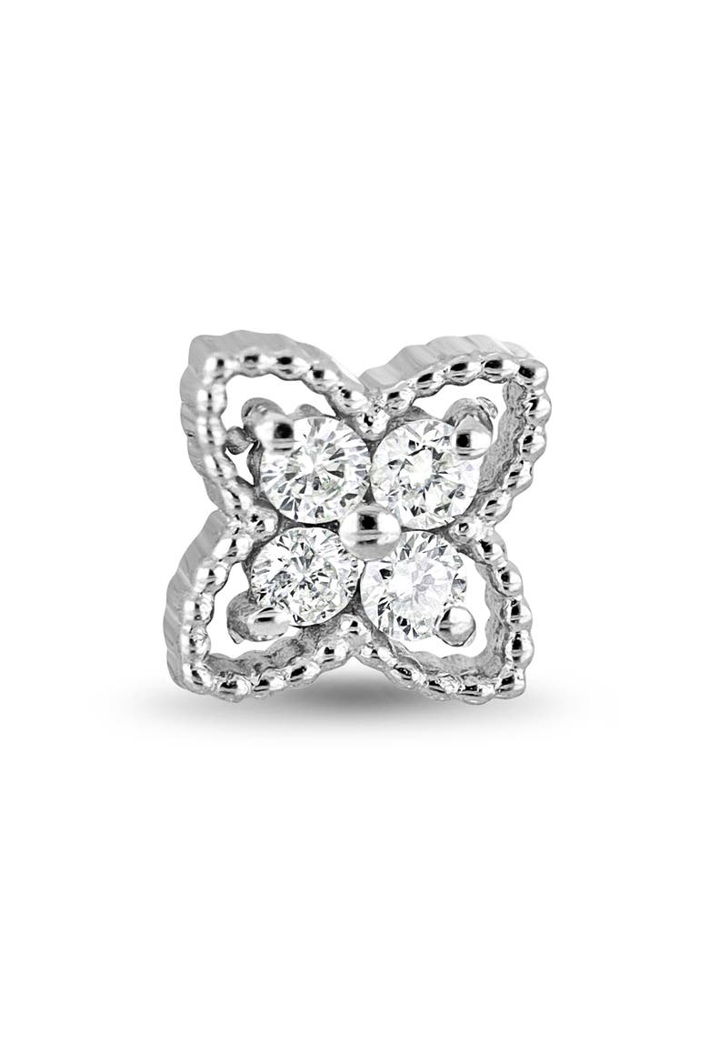 Icon 18k Gold Diamond Stud Earrings, Alternate, color, 18KW