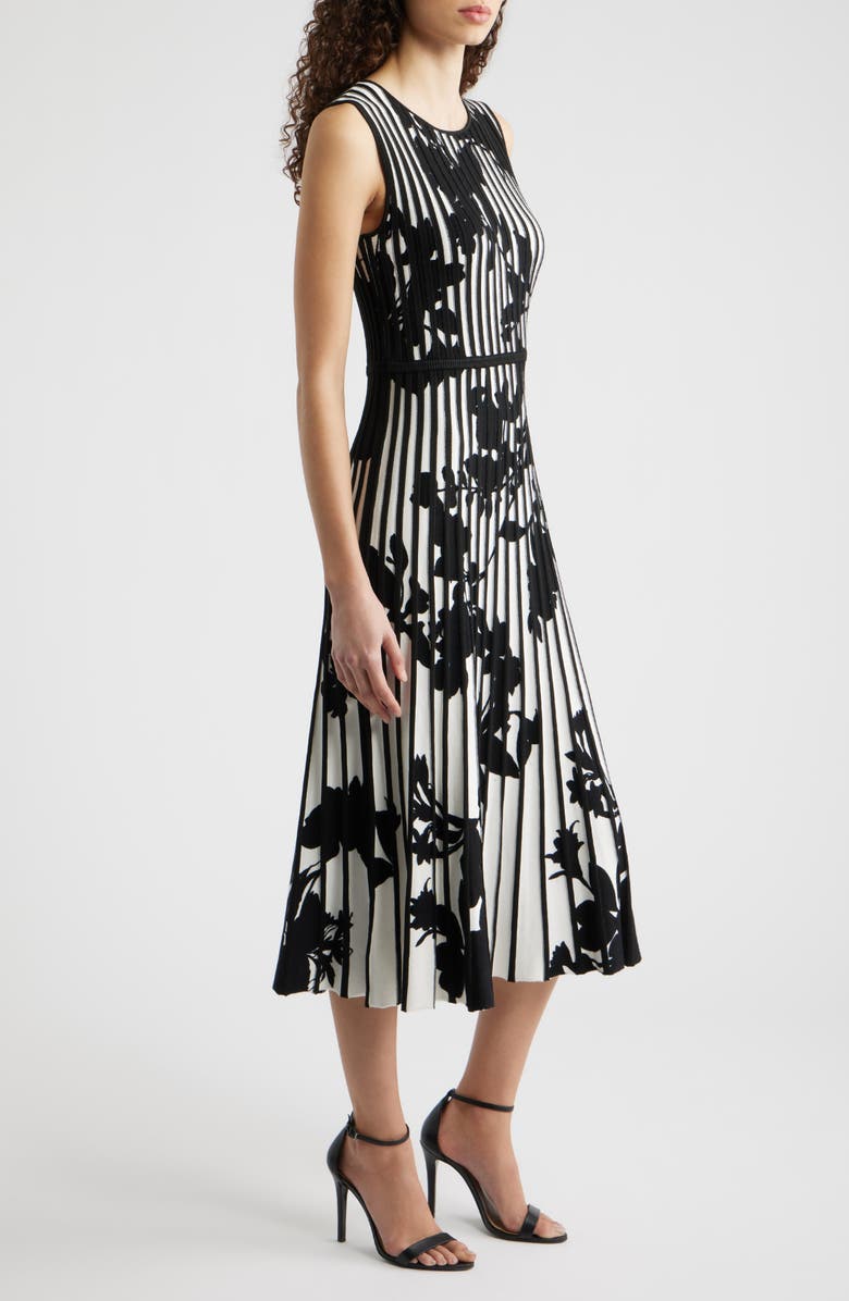 Elie Tahari The Alma Floral Sleeveless Sweater Dress, Alternate, color, 