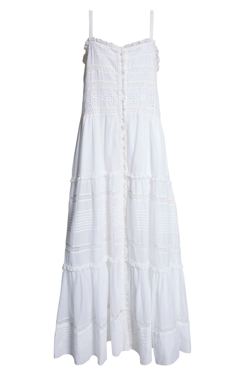 Isabel Marant Étoile Divine Lace & Eyelet Detail Cotton Sundress, Alternate, color, 