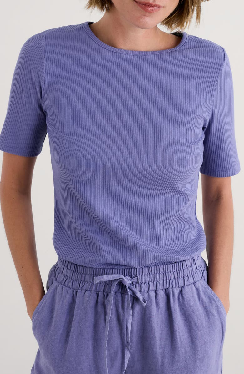 Seasalt Cornwall Gorse Lane Rib Shirt, Main, color, Bilberry