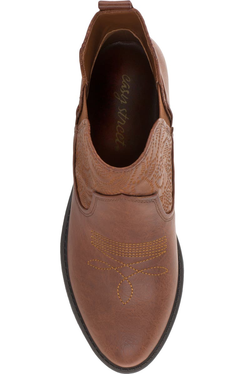 EASY STREET Legend Western Bootie - Multiple Widths Available, Alternate, color, Tan/Tan Embossed