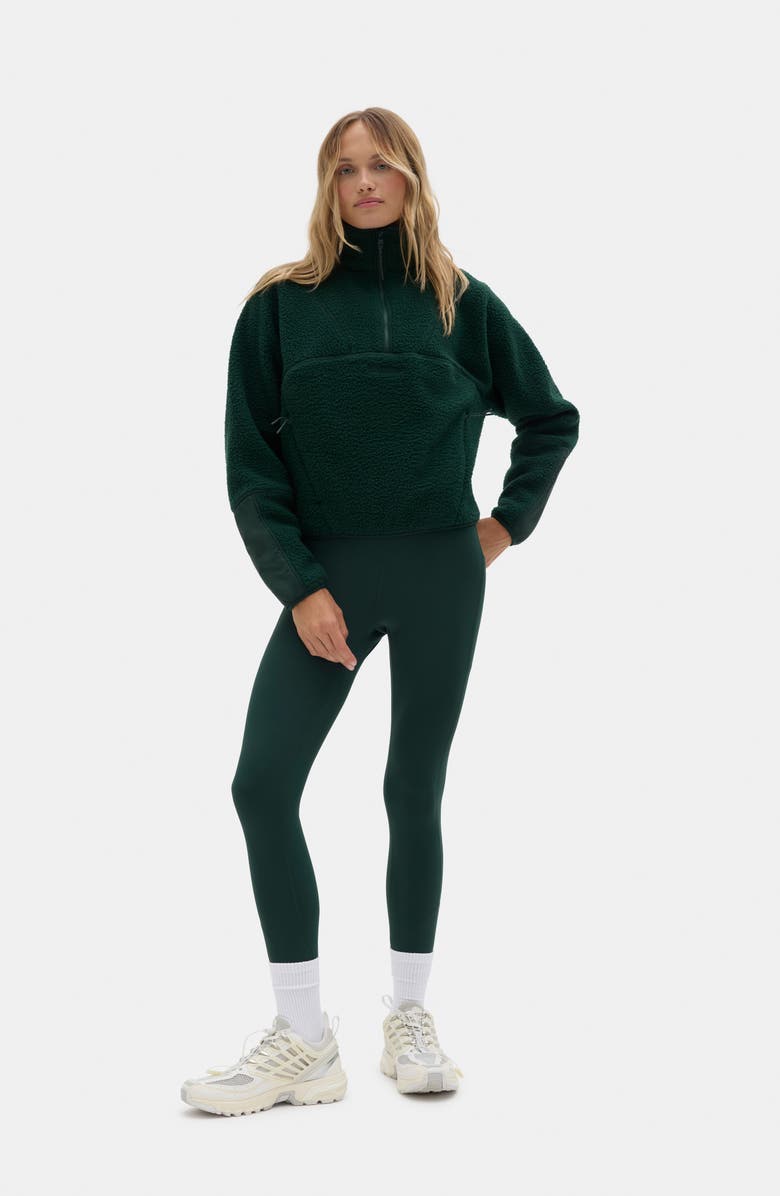 Halfdays Pieper Water Repellent Recycled Polyester Fleece Quarter Zip Top, Alternate, color, Alpine