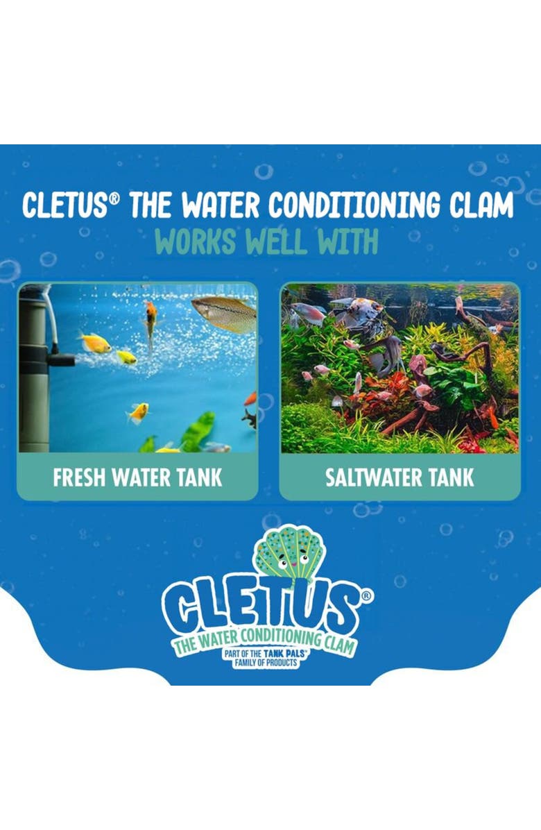 Tank Pals The Water Conditioning Clam, Alternate, color, Blue