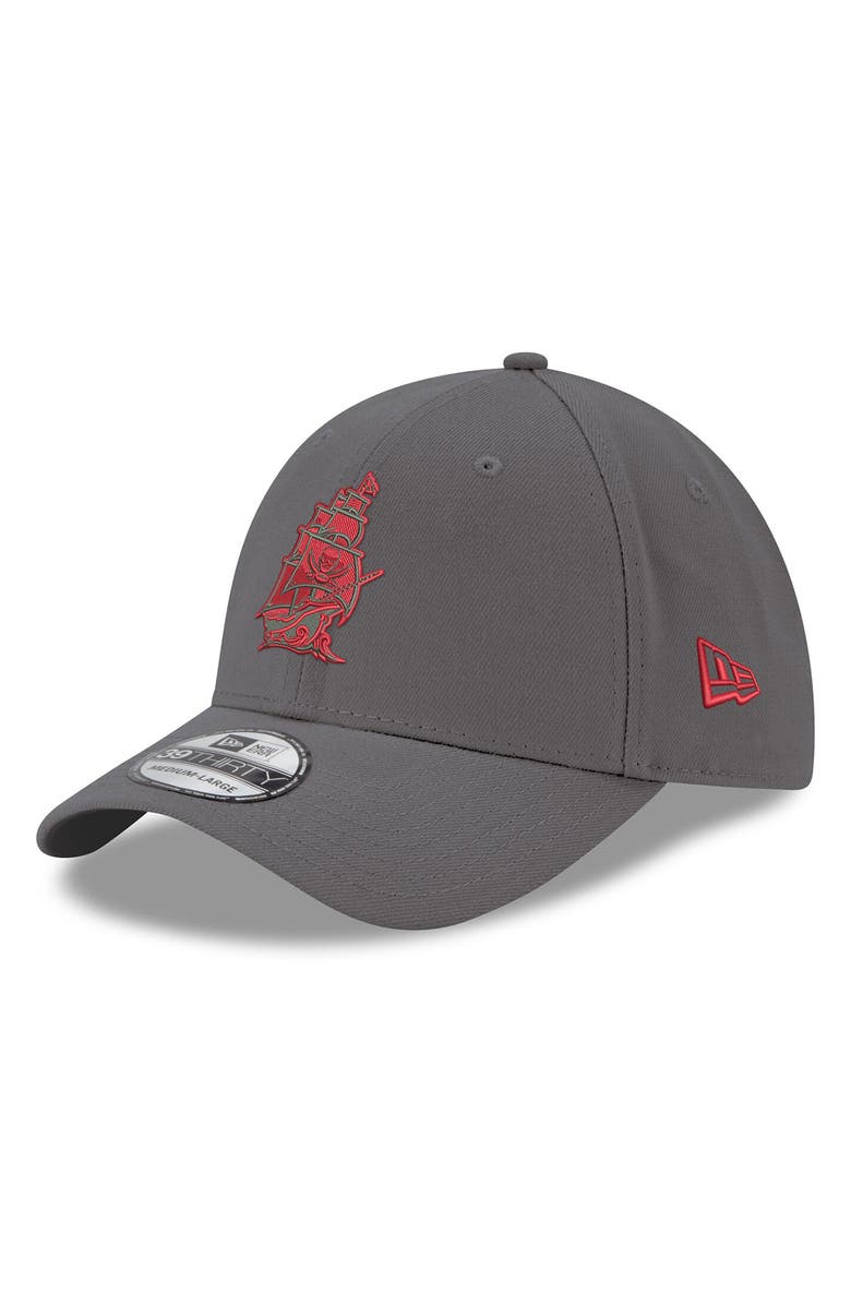 New Era Men's New Era Graphite Tampa Bay Buccaneers Ship Storm 39THIRTY Flex Hat, Main, color, 