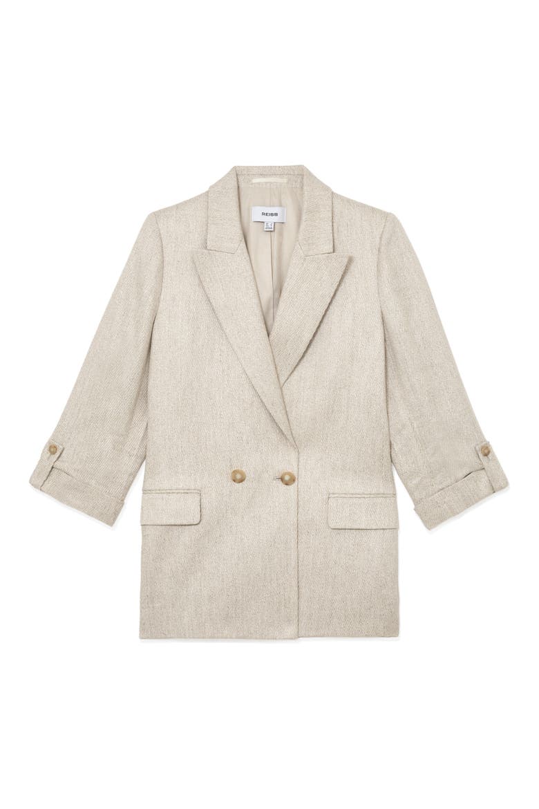 Nolah Double-Breasted Blazer, Alternate, color, NEUTRAL