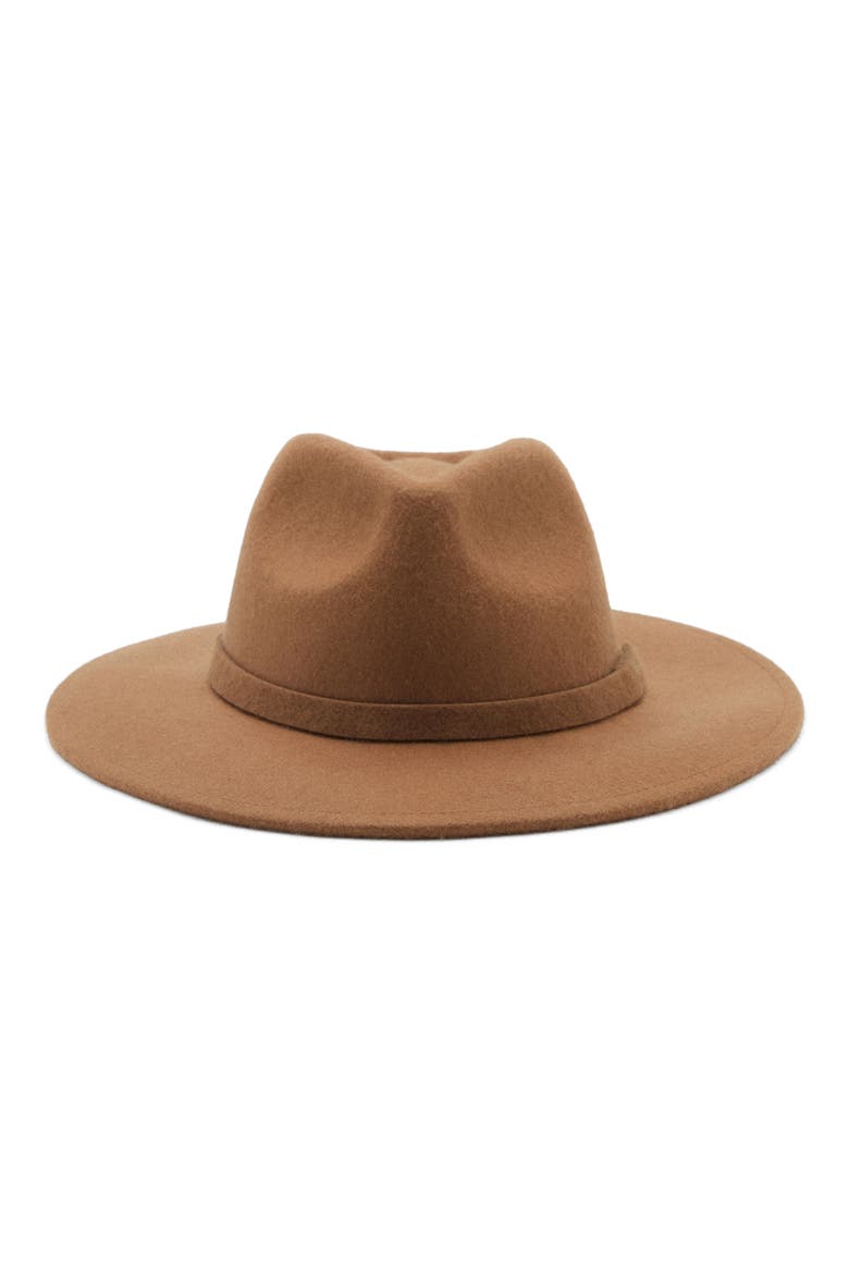 Wool Felt Fedora, Main, color, MEDIUM BROWN