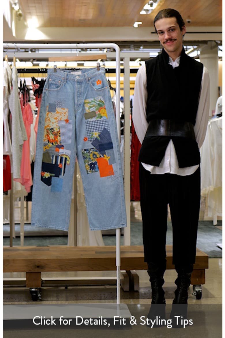 Spinner Flood Patchwork Straight Leg Jeans video